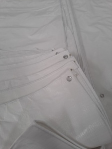 Tamaños personalizados blanco 100gsm-250gsm calidad virgen PE lona tela UV estabilizado súper fuerte impermeable resistente al desgarro tejido - Product Image 6