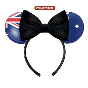 Diadema Personalizada Hecha a Medida con Diseño de Orejas de Ratón, Bandera de Australia H.E.R. Accesorios - Product Image 1