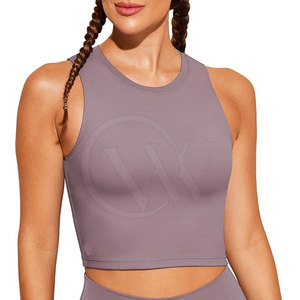 Femmes à la mode respirant 100% coton Fitness Sportswear confortable sans manches Yoga Top vente en ligne équipement d'entraînement - Product Image 1