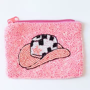 Bolso de mano de último diseño con cuentas de semillas bordadas, monedero hecho a mano con color personalizado para mujeres y niñas - Product Image 1