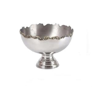 Tazón decorativo para servir frutas de alta calidad, hecho a mano con acabado chapado en oro y soporte de Metal de aluminio - Product Image 5