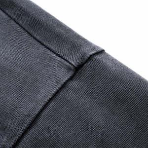 T-shirt pour homme à manches doubles en coton 100% de haute qualité, broderie vintage, lavage à l'acide, style rétro, couleurs personnalisées, logo haut de gamme - Product Image 5