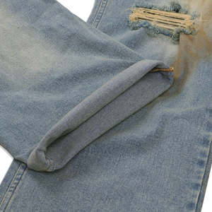 Pantalones Vaqueros de Diseño Personalizado DENIM, Lavado Desgastado con Efecto Decolorado al Sol, Jeans Desgastados con Lavado Ácido para Hombre - Product Image 5