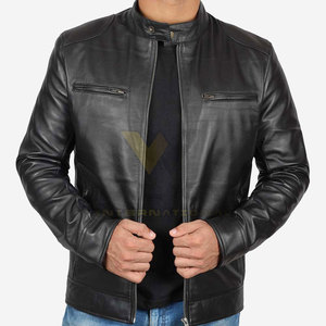 Logo personnalisé veste en cuir de haute qualité pour hommes col montant léger vêtements de mode tendance hiver nouvel état tissu - Product Image 3