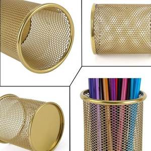 Round Shape Iron Wire <b>Pen</b> <b>Holder</b> with Four Compartments Ideal for Office Desk Organization and Storage - Product Image 6