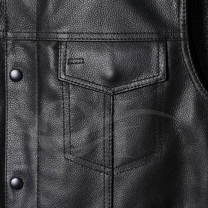 Gilet en toile respirante de couleur unie sur mesure, en cuir respirant, décontracté pour l'hiver, taille plus, fabrication directe, haute qualité - Product Image 5