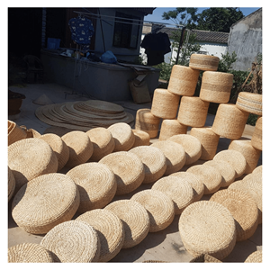 Water Hyacinth <b>Cushion</b> Pad Woven hyacinth round seat pad with cotton lining for home <b>chairs</b> Vietnam origin - Product Image 2