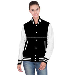 Chaqueta Varsity Acolchada Premium Personalizada para Mujer, 100% Algodón con Relleno de Poliéster, Logotipo Personalizado, Moderna, Transpirable y Teñida - Product Image 1