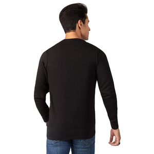 Sweat-shirt en coton organique à logo personnalisé 100% col rond de haute qualité pour l'hiver sérigraphie en soie à motif solide - Product Image 5