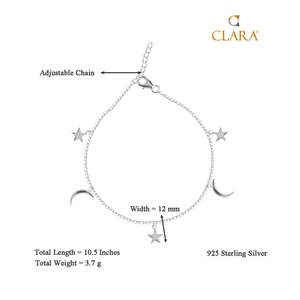 Compre Tobilleras/Payals de Plata 925 100% Auténtica para Mujeres y Niñas, Chapadas en Oro de 14K con una Bonita Piedra Principal de Diamante y Material de Primera Calidad - Product Image 3