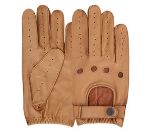 Guantes de conducción Color camello Guantes de conducción de cuero de alta calidad Mujeres Transpirables personalizados - Product Image 1