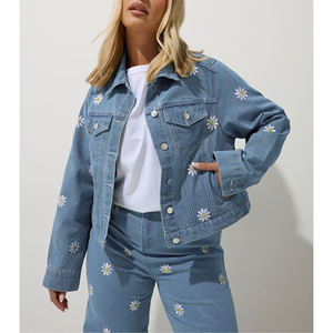 แจ็กเก็ตผ้าเดนิมโอเวอร์ไซส์สำหรับผู้หญิงเสื้อผ้าแฟชั่นอินเทรนด์ - Product Image 6