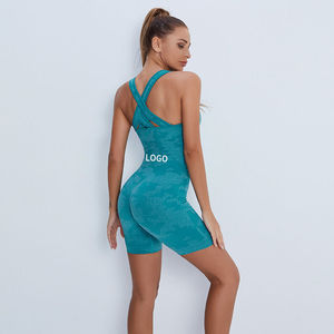 Vente en gros Ensemble de yoga 2 pièces haute performance pour femmes, soutien-gorge d'entraînement sans couture à la mode, leggings, ensemble de yoga fitness avec logo personnalisé pour femmes - Product Image 5
