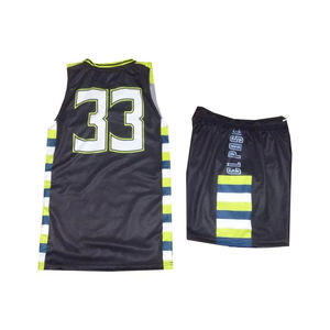 Ensemble de vêtements de sport de basket-ball en polyester personnalisable Uniformes réversibles à séchage rapide-Maillot et short avec nom d'équipe - Product Image 2
