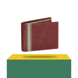 Cartera de cuero genuino para hombre hecha a mano con cierre abierto y decoración de cadena Costura ultra fuerte y bloqueo RFID - Product Image 2