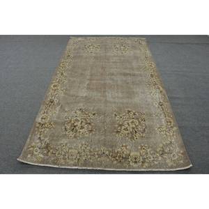 พรมตุรกีวินเทจคลาสสิกสีเบจ4.8x8.2ft ขนแกะดีไซน์เย็บปะติดปะต่อกันสำหรับห้องนอนห้องนั่งเล่นพร้อมแผ่นรองยาง - Product Image 1