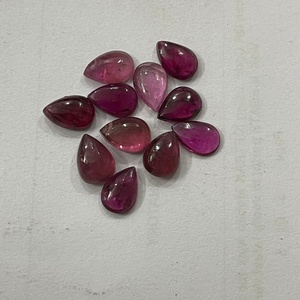 Tourmaline rose naturelle, forme poire, cabochon facetté, pierre précieuse, taille personnalisée, qualité AAA, pierres en vrac pour colliers et bijoux, vente en gros - Product Image 2