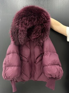 Vente chaude en gros veste à glissière personnaliser col en fourrure femmes veste d'hiver femme élégante fabricant de veste bouffante - Product Image 2