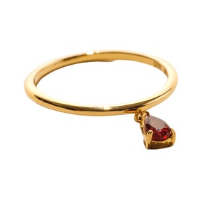 Thailand Factory S925 14K Gold Plated Minimal Natural <b>Garnet</b> <b>Ring</b> Tarnish Resistant Wholesale Jewelry Manufacturer OEM - Product Image 1