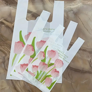 ถุงเสื้อยืด HDPE ใส รีไซเคิลได้ ปรับแต่งได้ พร้อมหูหิ้ว สำหรับบรรจุผักผลไม้ อาหาร ใช้ในซูเปอร์มาร์เก็ต รับทำโลโก้ตามสั่ง - Product Image 6