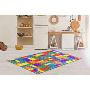 Colorful <b>Building</b> <b>Blocks</b> Rug: Non-Slip Kids Room Carpet,With Pile <b>Soft</b> Rug - Product Image 5