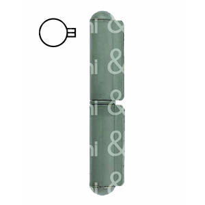 CHARNIÈRE AVEC CAPUCHON FIXE, acier poli - Product Image 1