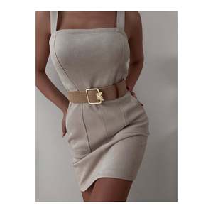 Ceinture élastique tissée pour femme avec boucle dorée, ceinture pour veste, ceinture pour chemise, ceinture pour robe - Wicker - Product Image 1