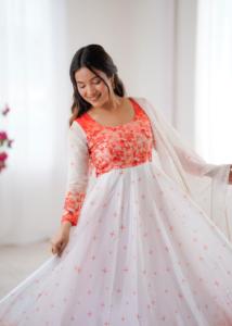 ชุดราตรีผ้าไหมเนื้อนุ่มผ้าเนื้อหนาพิมพ์ลายดิจิทัลและแขนยาวเต็มตัวทำงาน - Product Image 3