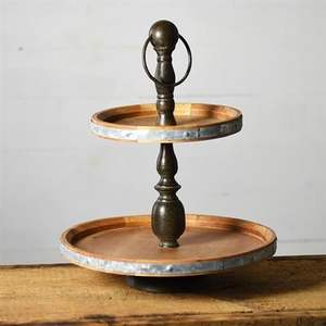 Soporte para Tartas de madera de primera categoría con grano de madera natural perfecto para fiestas temáticas rústicas y presentaciones de pasteles elegantes - Product Image 4