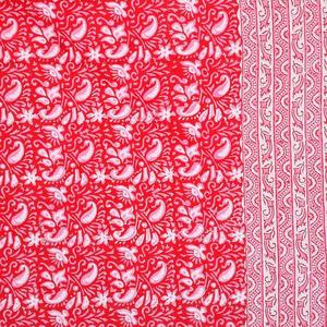 240 TC Cotton Super <b>King</b> <b>Size</b> Double Bed <b>Sheet</b> 2 Pillow Covers Pink Jaipuri Hand Block Print Floral Eco-Friendly (ALDB1006) - Product Image 4