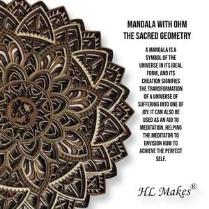 Om Mandala Wooden <b>Wall</b> <b>Decoration</b> Wood <b>Wall</b> <b>Decoration</b> - Product Image 2