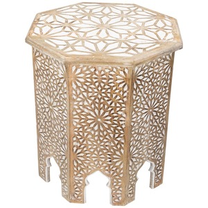 Tabouret latéral d'incrustation d'os de conception de luxe os naturel de couleur blanche pour la pièce de conception de fleur de vadrouille de nouveau look avec l'utilisation de chambre à coucher - Product Image 2