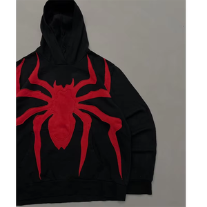 Nueva Sudadera con Capucha Estilo Hip Hop Urbano Informal para Exteriores, Sudadera con Capucha con Estampado de Calavera y Araña, Sudadera Térmica de Color Sólido para Hombre - Product Image 3