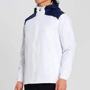 Chaqueta deportiva cortavientos de doble capa para hombre, camiseta de fútbol personalizada con bloque de color - Product Image 2