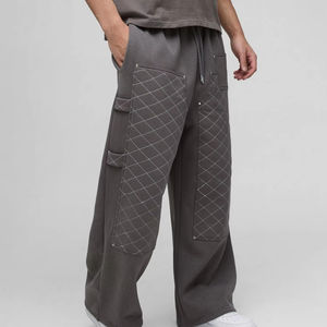 Wholesale Customized Logo Baggy Joggers Plus Size <b>Elastic</b> <b>Waist</b> <b>Trousers</b> Lightweight Casual Straight Printed Design - Product Image 1