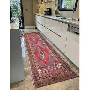 พรมลายเหรียญตราตุรกี: พรมตกแต่งบ้านสไตล์ฟาร์มเฮาส์ที่เหมาะกับสัตว์เลี้ยง พรมเนื้อนุ่มแบบไม่ถักทอ - Product Image 5