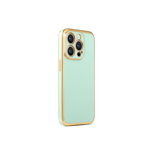Coque arrière de protection en silicone souple Netzy A53 vert clair pour iPhone 14 Pro Max, motif écorce SAFA - Product Image 1