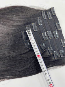 Clip dans les extensions de cheveux naturels droits naturels ondulés naturels Remy vierge cheveux humains prix de gros stock expédition rapide - Product Image 4