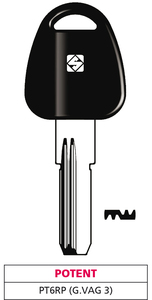 Chiave Punzonata in Ottone Pt6rp (g. Vag 3) Potente - Product Image 1