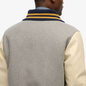 Chaqueta Varsity de Invierno para Hombre en Color Sólido con Logotipo Frontal, Transpirable, del Mejor Material, Colores Personalizables - Product Image 4