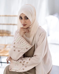 2025 élégant couleur unie pakistanais fabricant turquie dubaï modeste Abaya Cardigan doux crêpe ample longue Maxi grande taille - Product Image 4