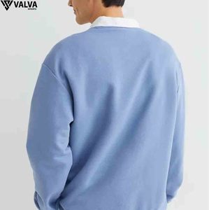 Sweat-shirt zippé de haute qualité respirant sur mesure pour hommes de couleur unie/Sweatshirts en coton mélangé au meilleur prix. - Product Image 6
