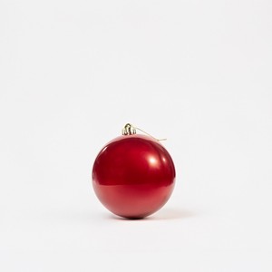 2 adornos navideños de plástico rojos de 15 cm y adornos para árboles, decoraciones colgantes para festivales - Product Image 1
