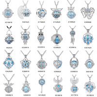 Vente en gros en stock conception gratuite support expédition rapide quantité minimale de commande bas fleur ange appelant collier interchangeable bola carillon apaisant