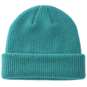 Nieuwe Design Winter Beanie Cap Heren Warme Wintermutsen Acryl Gebreide Manchet Beanie Cap Dagelijkse Muts