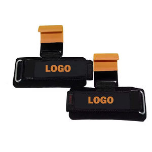 Crochets d'haltérophilie de remise en forme Grip (paire) 7 Mm d'épaisseur rembourré en néoprène Double couture revêtement résistant antidérapant - Product Image 2