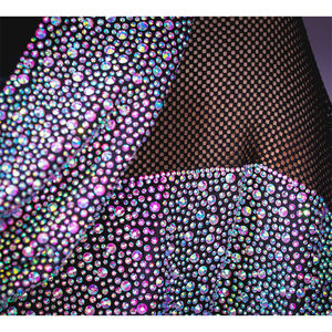 Pull à capuche pour femme de haute qualité en cristal, entièrement recouvert de strass, tissu en maille spécial, cordon de serrage, brillant - Product Image 5