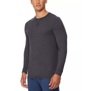 เสื้อยืดนอนหลับแขนยาวถักนิตติ้งสำหรับผู้ชาย 32 Degrees รุ่น Ultra Lux สีชาร์โคล ไซส์กลาง - Product Image 2