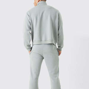 Ropa de calle con cremallera de alta calidad, chándal de poliéster para correr, de algodón 100% chaqueta con capucha, conjunto de pantalones cortos para correr, chándal para hombre - Product Image 6