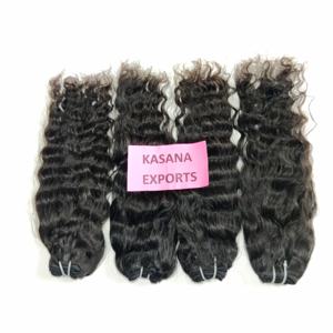 Extensiones de cabello humano virgen tejido rizado natural 100% indio sin procesar al por mayor doble trama cutícula onda natural - Product Image 4